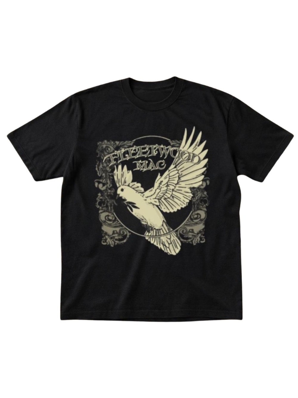 Black Fleetwood Mac T-Shirt, Vintage Bird Graphic